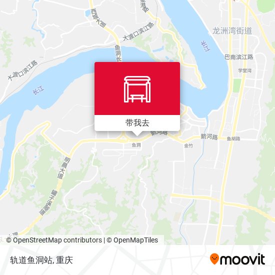 轨道鱼洞站地图