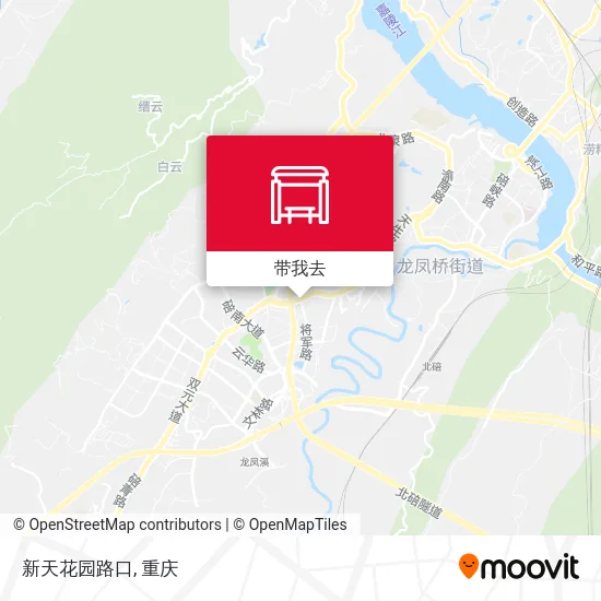 新天花园路口地图