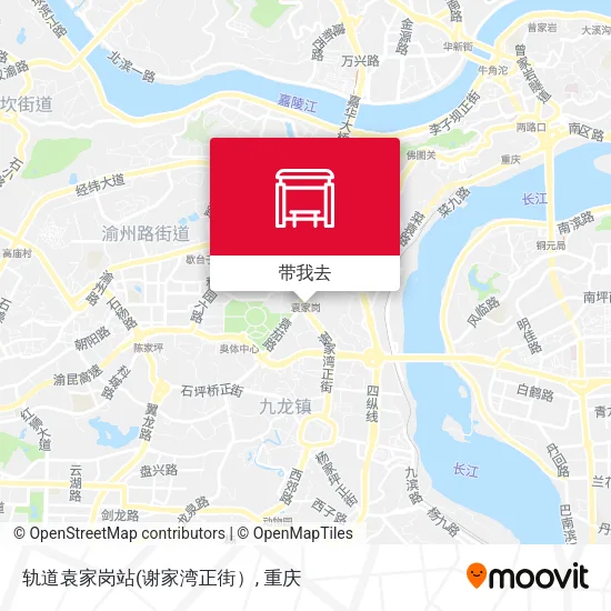 轨道袁家岗站地图