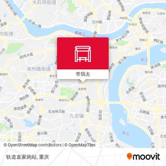 轨道袁家岗站地图