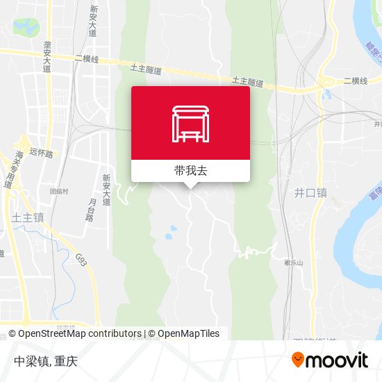 中梁镇地图