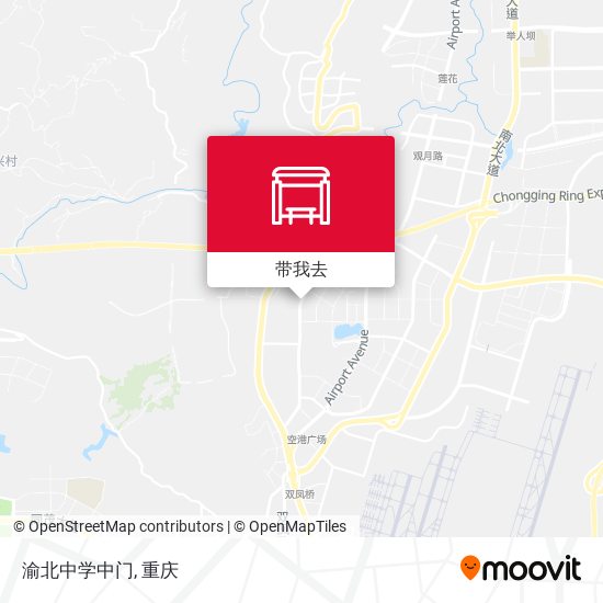 渝北中学中门地图