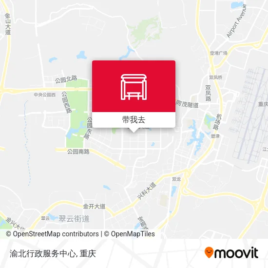 渝北行政服务中心地图