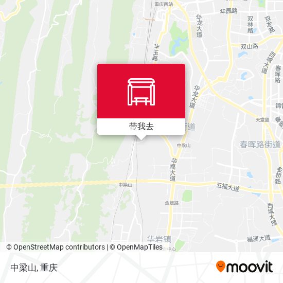 中梁山地图