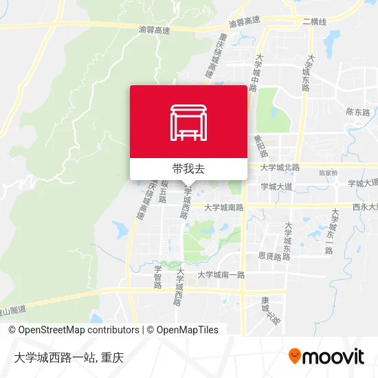 大学城西路一站地图