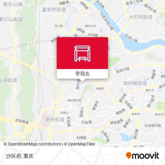 沙区府地图