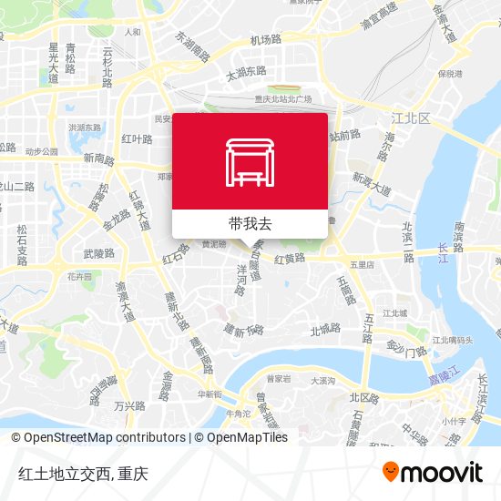 红土地立交西地图