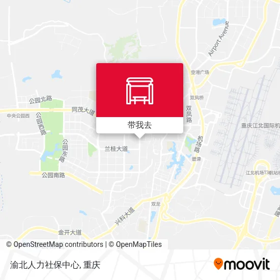 渝北人力社保中心地图