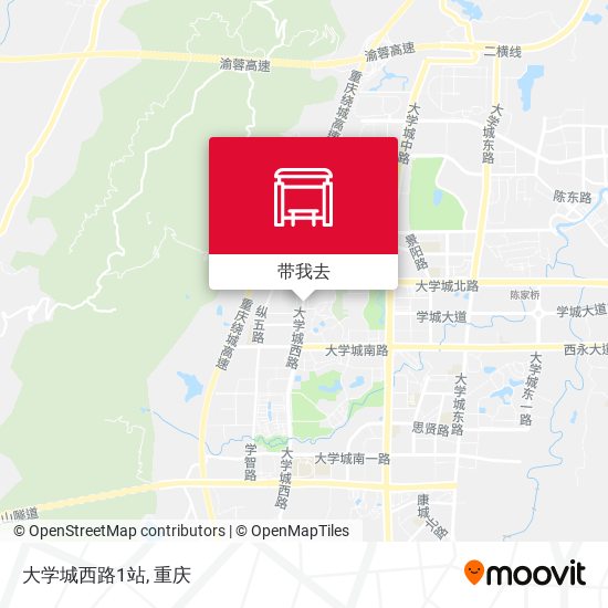 大学城西路1站地图