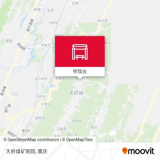 天府煤矿医院地图
