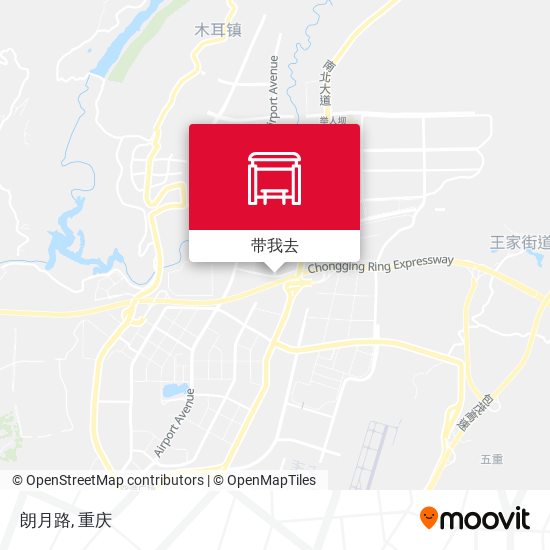 朗月路地图