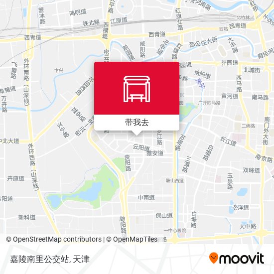 嘉陵南里公交站地图