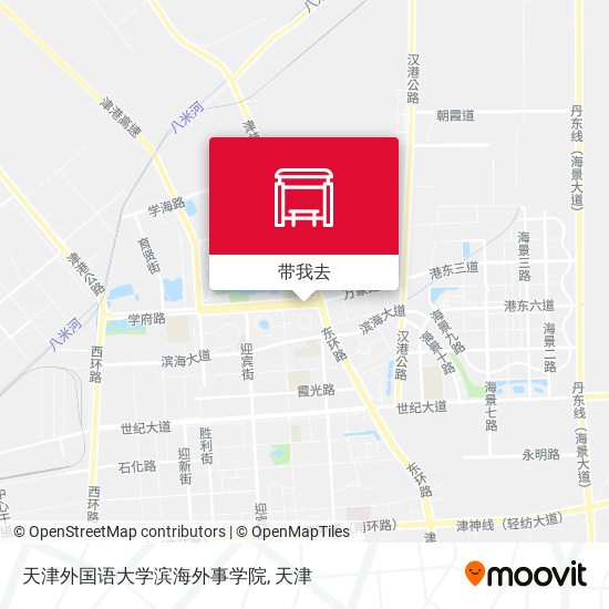 天津外国语大学滨海外事学院地图