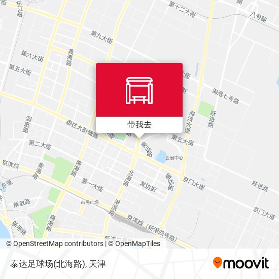 泰达足球场(北海路)地图