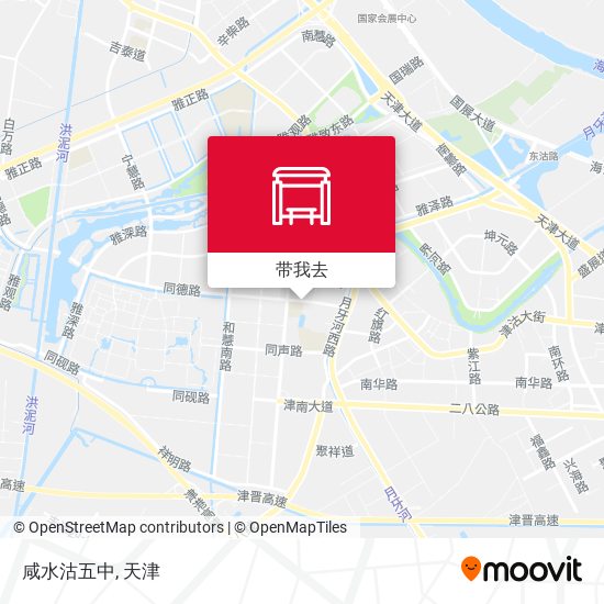 咸水沽五中地图
