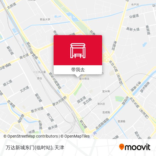 万达新城东门(临时站)地图