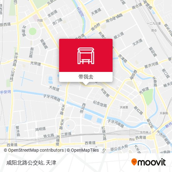 咸阳北路公交站地图
