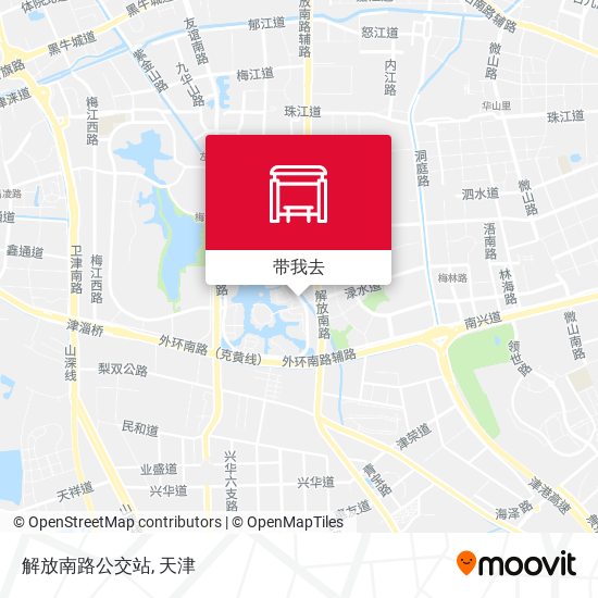 解放南路公交站地图