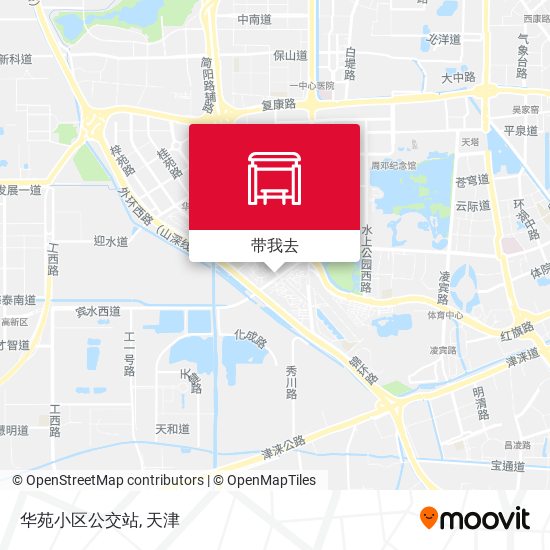 华苑小区公交站地图