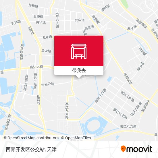 西青开发区公交站地图