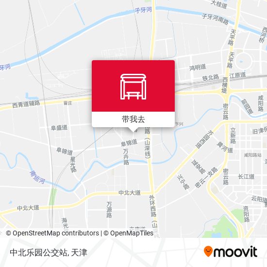 中北乐园公交站地图