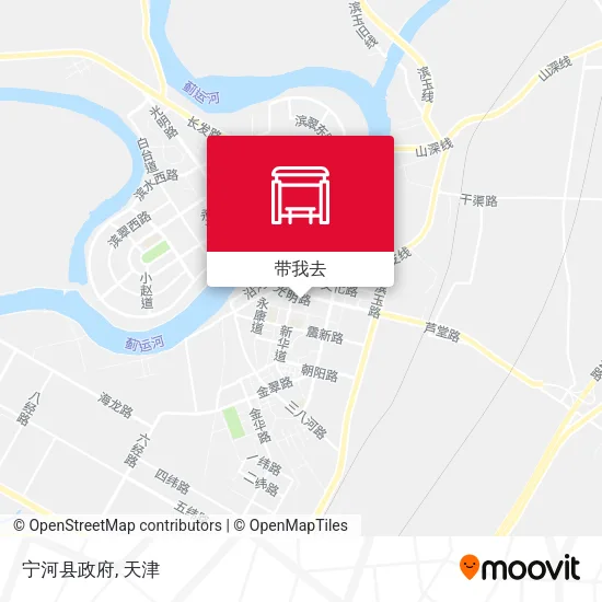 宁河县政府地图