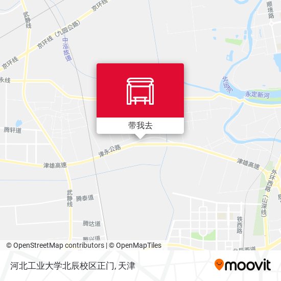 河北工业大学北辰校区正门地图