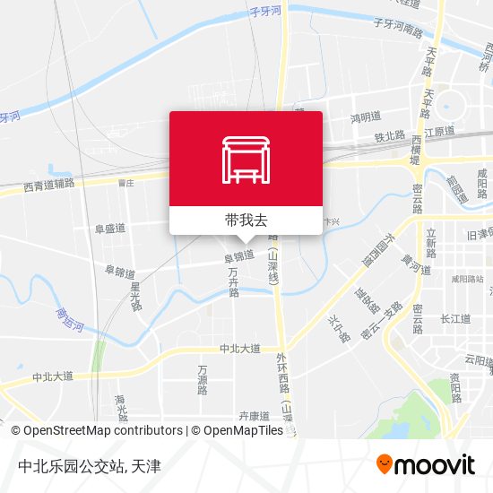 中北乐园公交站地图
