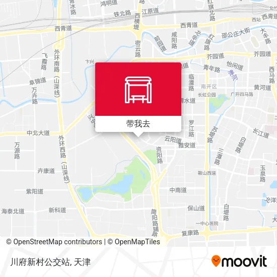 川府新村公交站地图