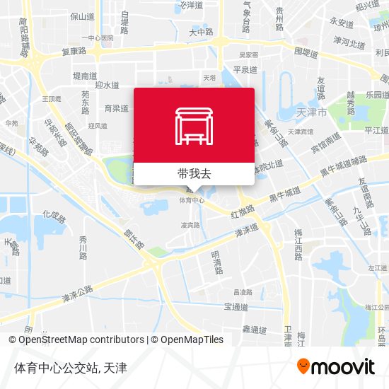 体育中心公交站地图