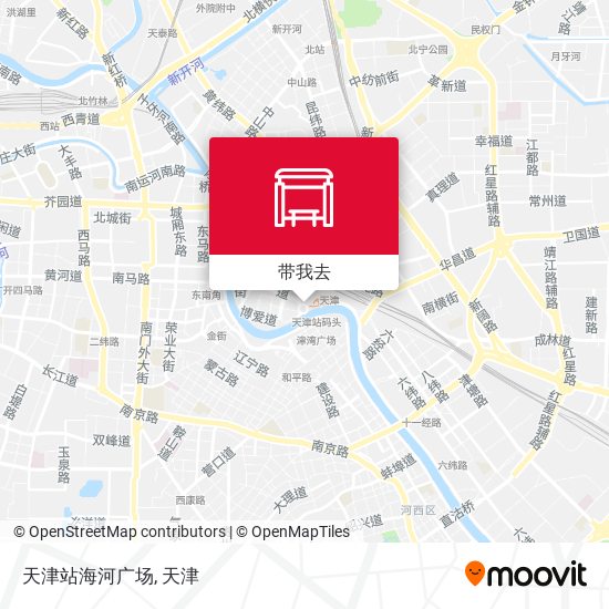 天津站海河广场地图