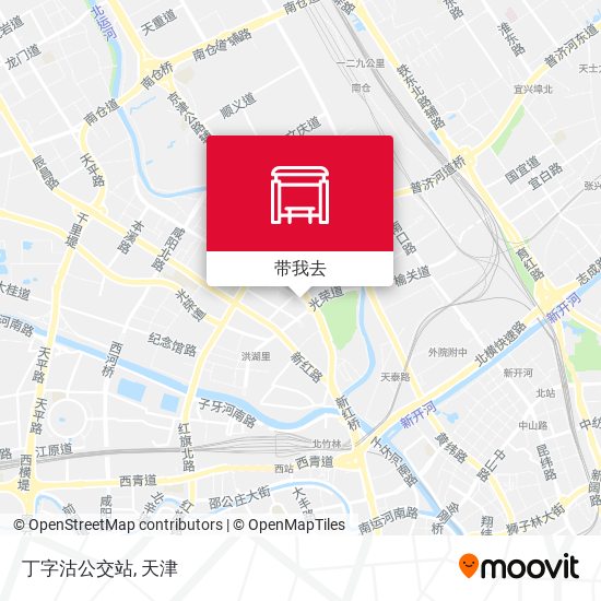 丁字沽公交站地图