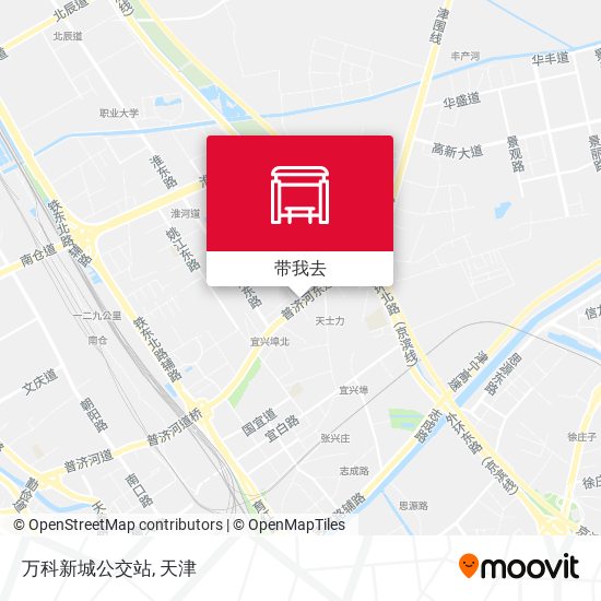 万科新城公交站地图