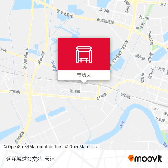 远洋城道公交站地图