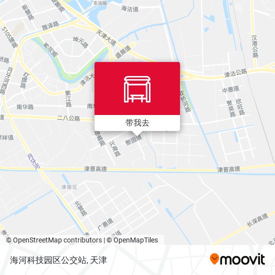海河科技园区公交站地图