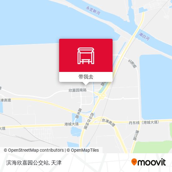 滨海欣嘉园公交站地图