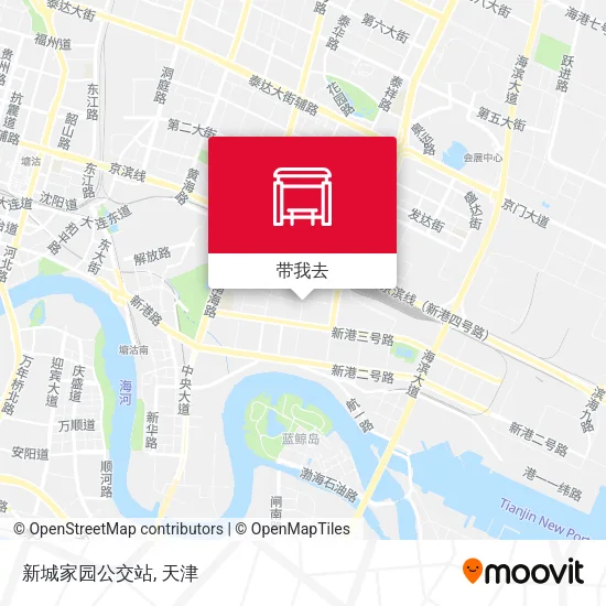 新城家园公交站地图