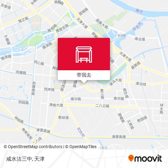 咸水沽三中地图