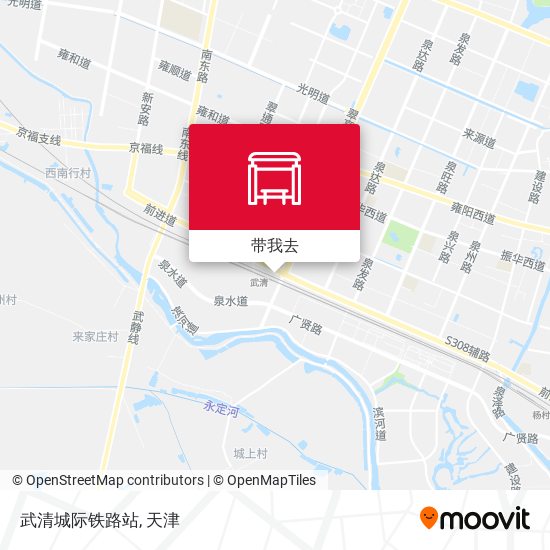 武清城际铁路站地图
