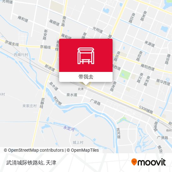武清城际铁路站地图