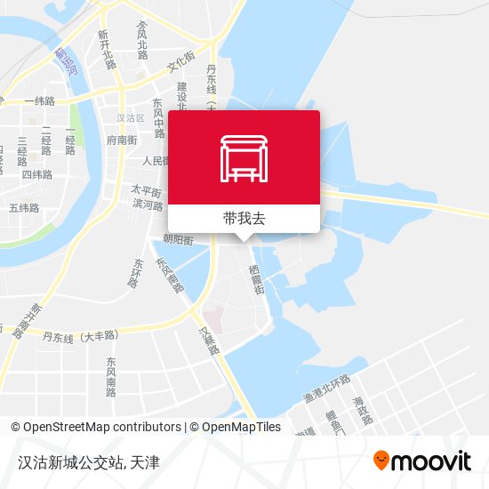 汉沽新城公交站地图