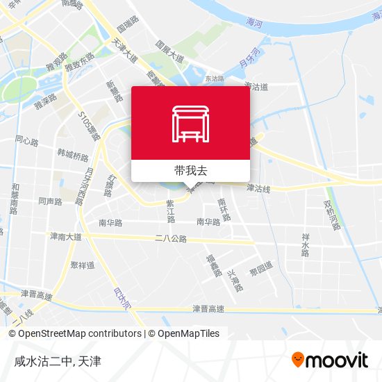 咸水沽二中地图