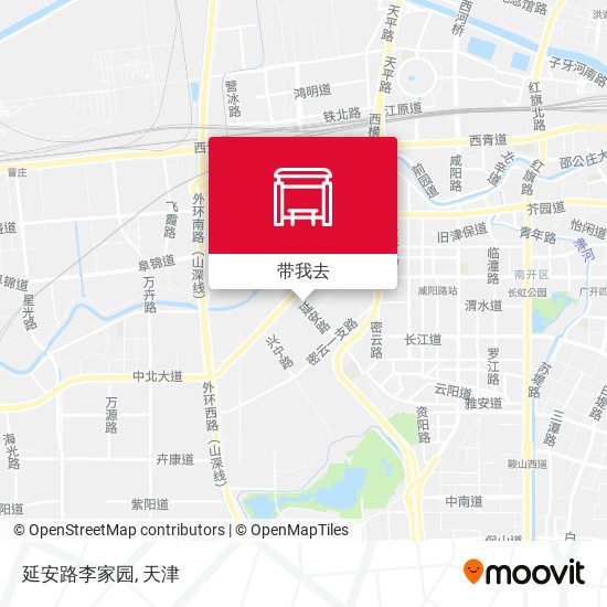 延安路李家园地图