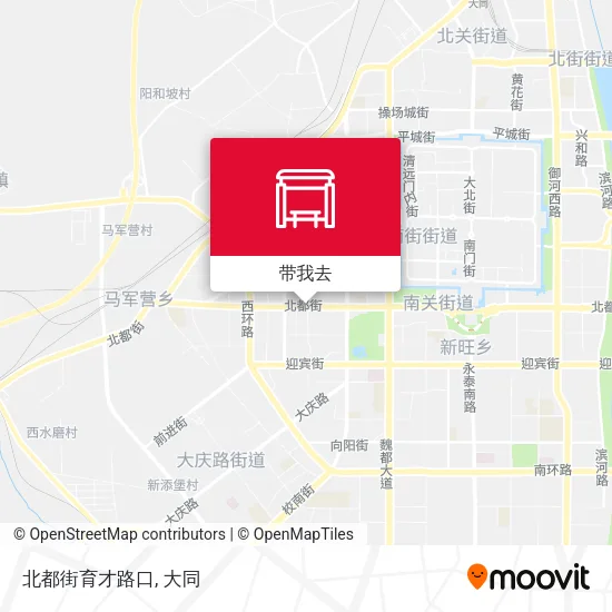 北都街育才路口地图