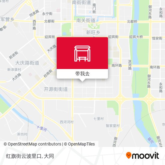 红旗街云波里口地图