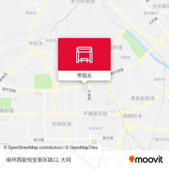 南环西延恒安新区路口地图