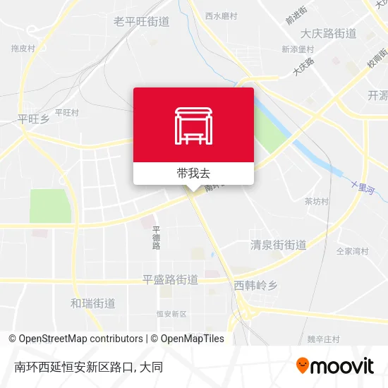 南环西延恒安新区路口地图