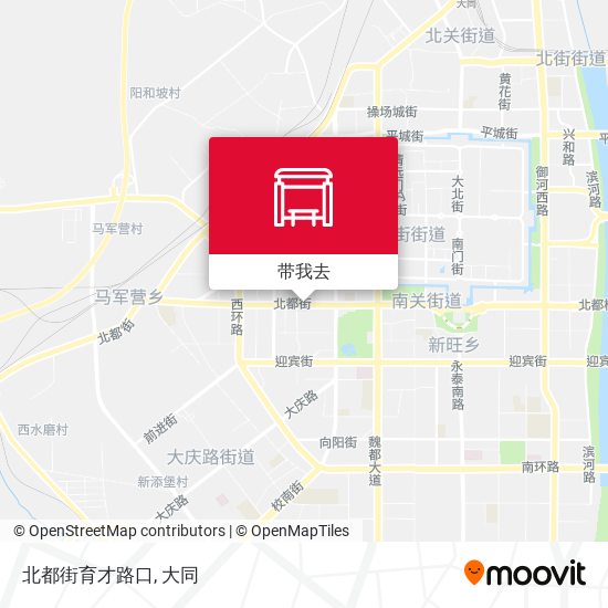 北都街育才路口地图