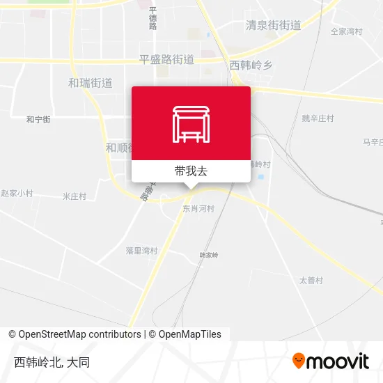 西韩岭北地图