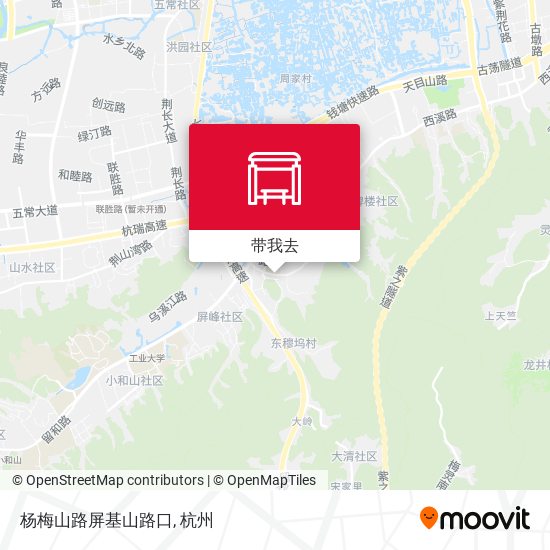 杨梅山路屏基山路口地图